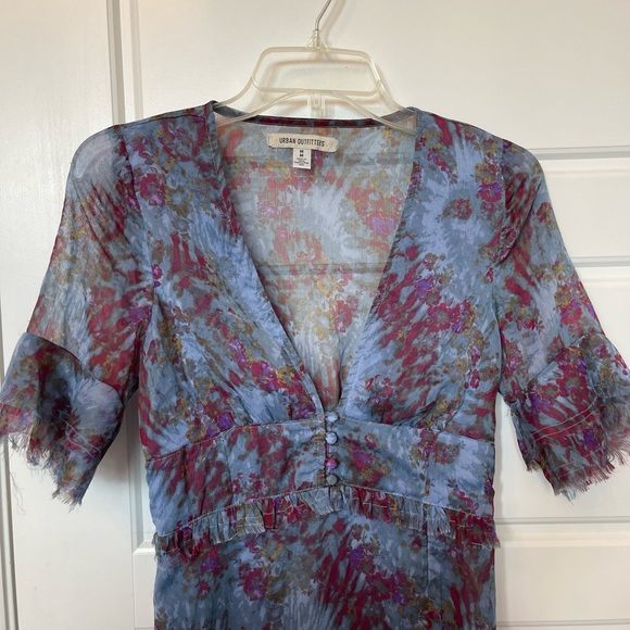 Urban Outfitters Woman’s Floral Maxi Dress Blue,Plum,Pink.Medium - Picture 4 of 11